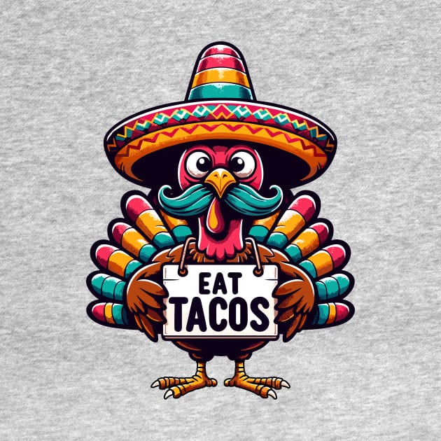 Quirky Mexican Thanksgiving Turkey - Eat Tacos by Indigo Lake
